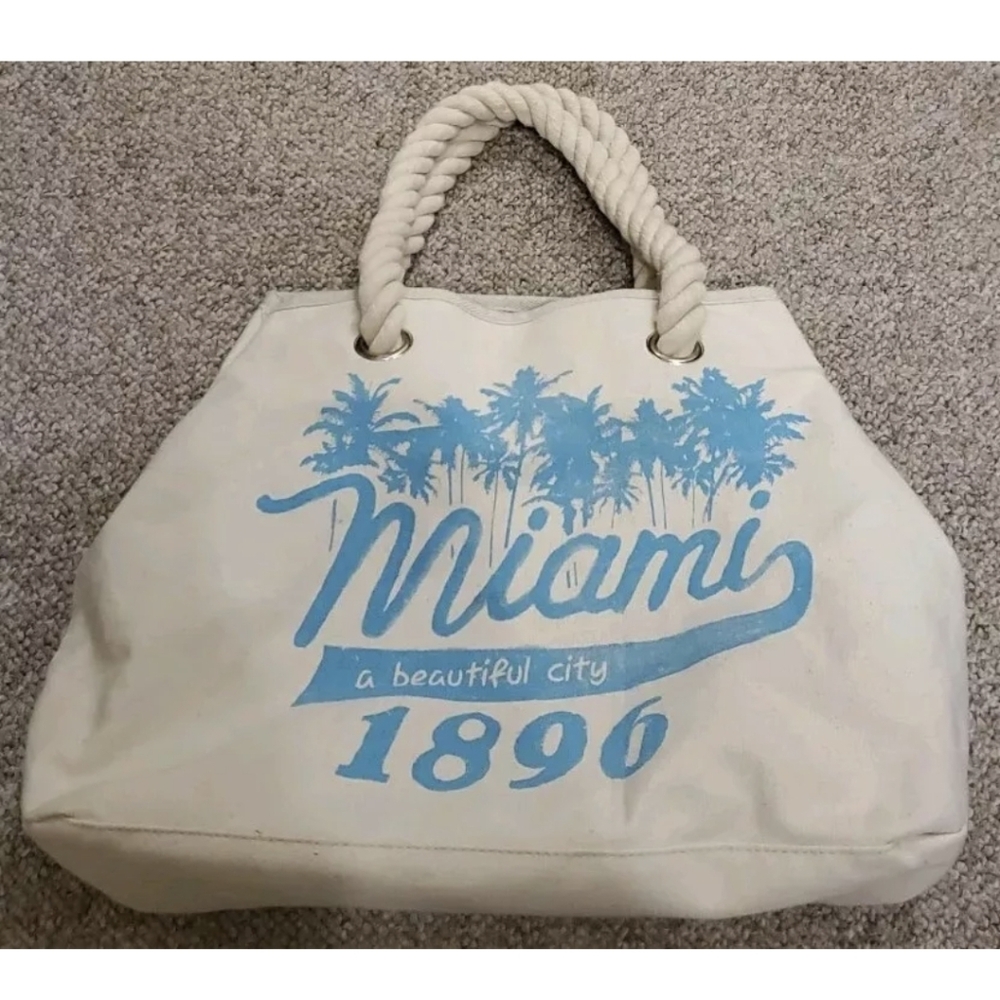 Robin Ruth Miami Beach Bag "A Beautiful City" EUC